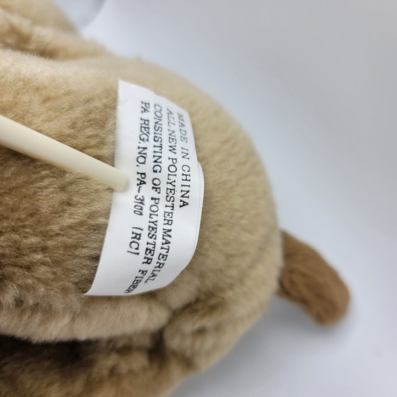 Vintage 1994 Plush Brown Tan Puppy Dog Raffoler Wrinkles Stuffed Animal Toy - Picture 7 of 8